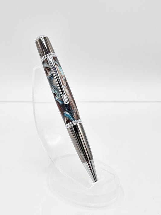 Grande Copperline Twist Ballpoint - Chrome and Gun Metal