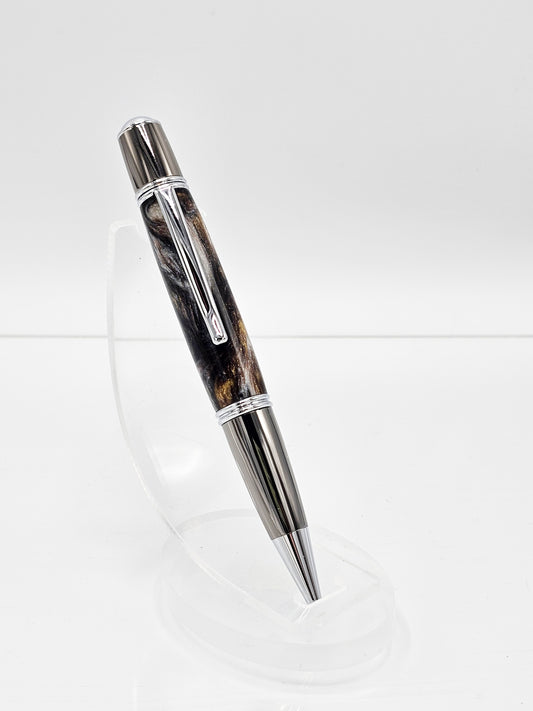 Grande Metallurgy Twist Ballpoint - Chrome and Gun Metal