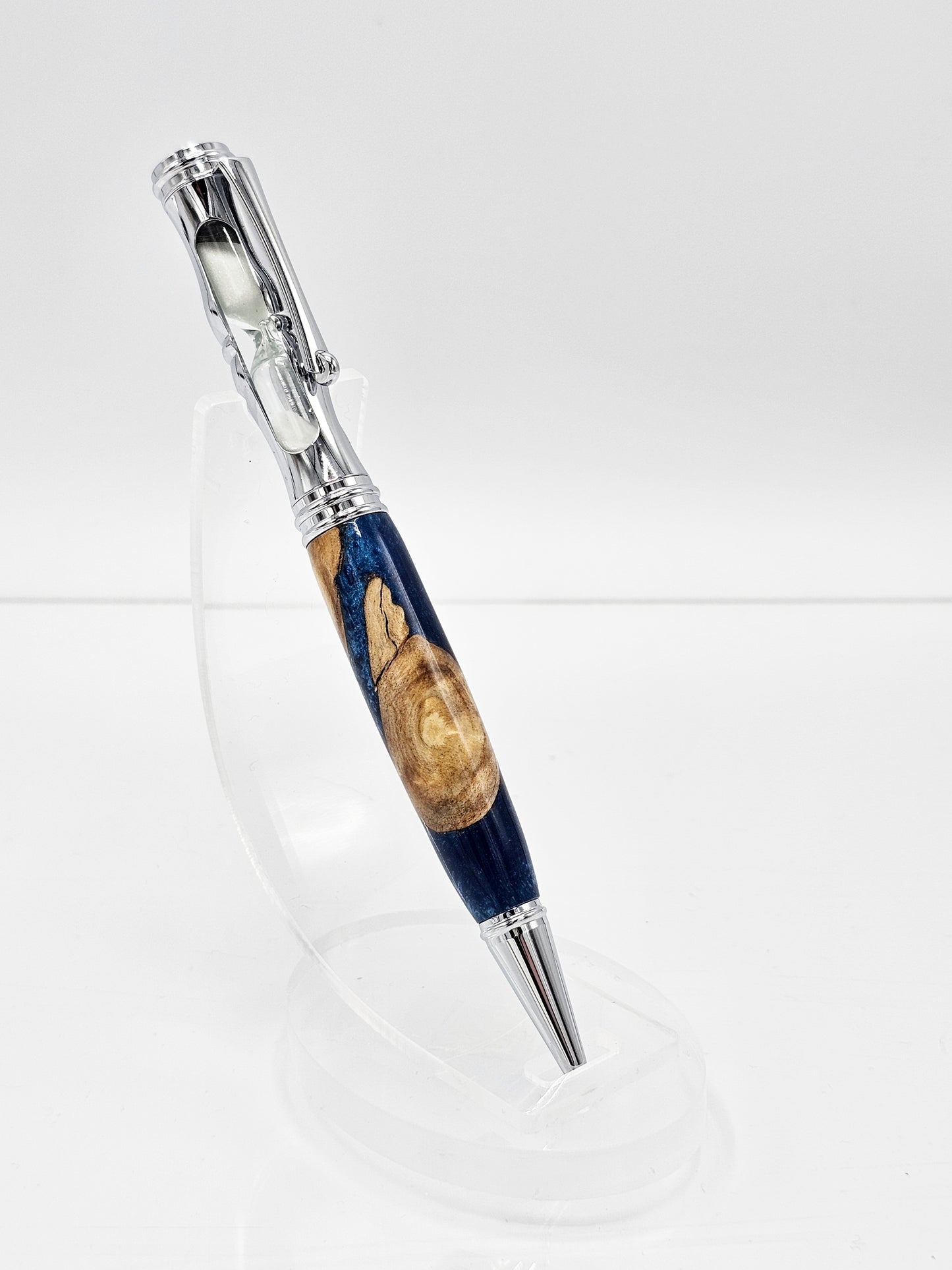 Hourglass Aqua Fusion Twist Ballpoint - Chrome