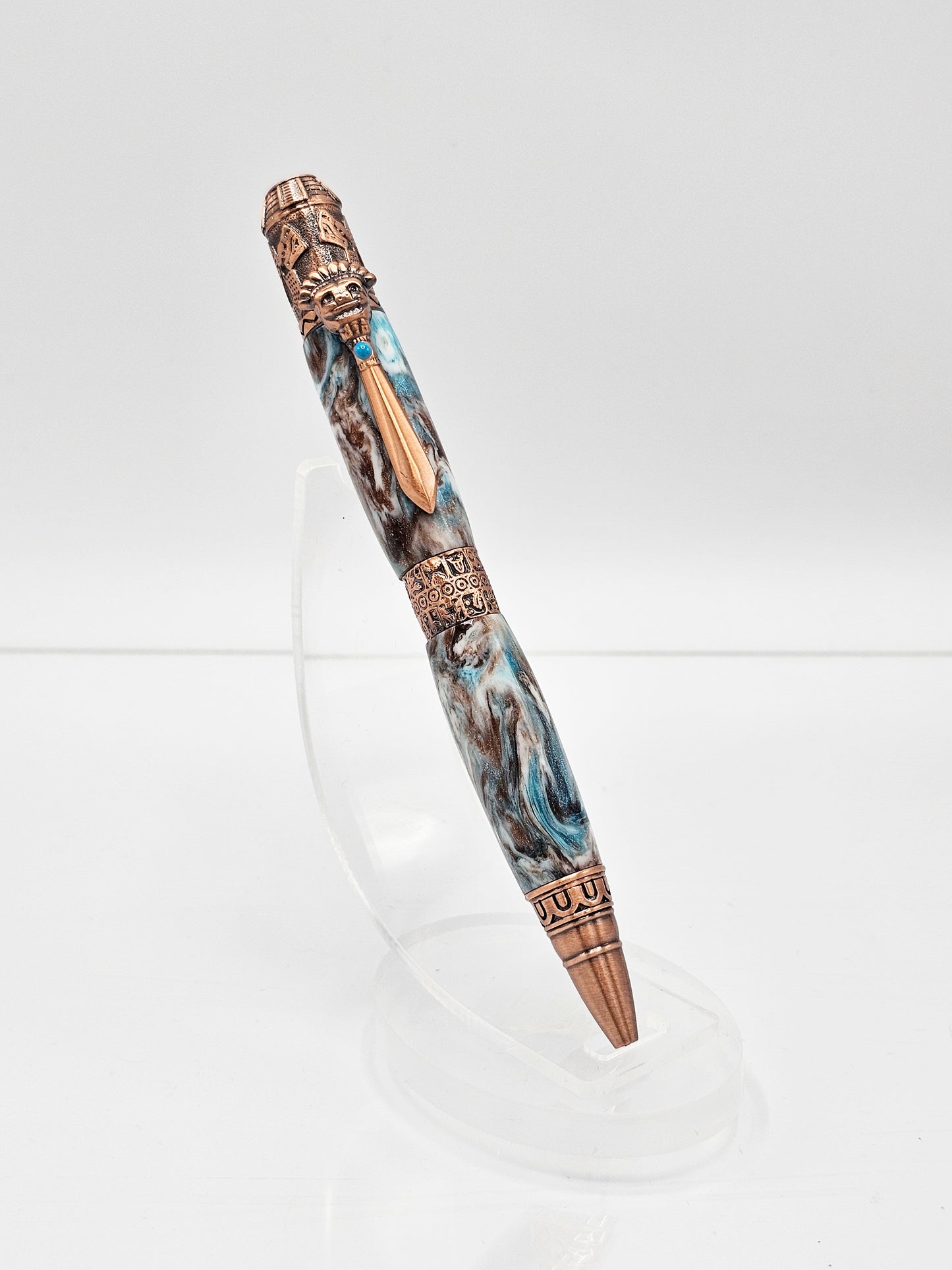 Mayan Copperline Diamond-Infused Twist Ballpoint - Copper