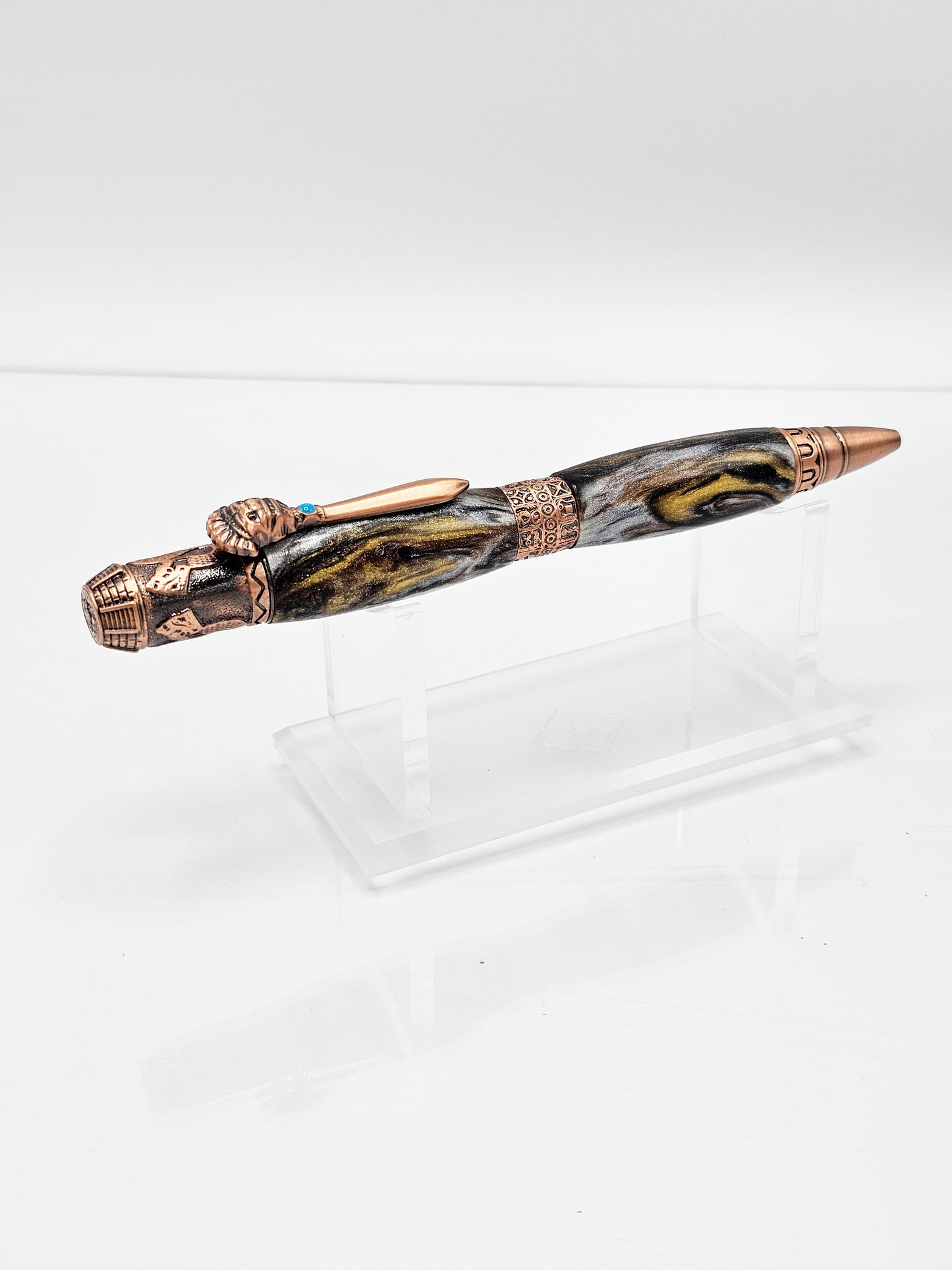 Mayan Metallurgy Diamond-Infused Twist Ballpoint  - Copper