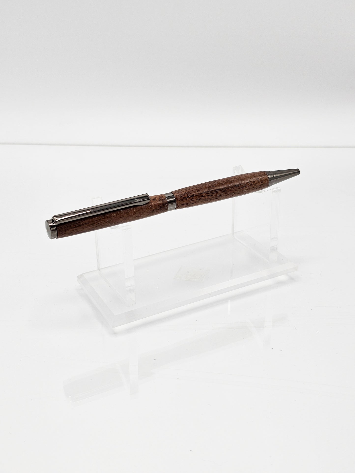 Slimline Walnut Twist Ballpoint - Gun Metal