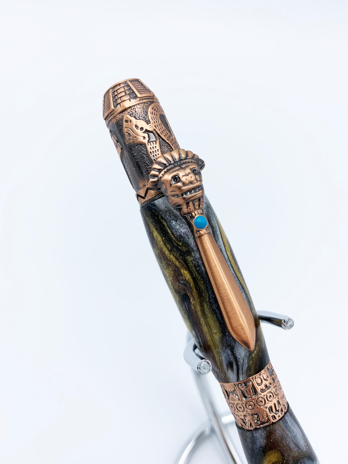 Mayan Metallurgy Diamond-Infused Twist Ballpoint  - Copper